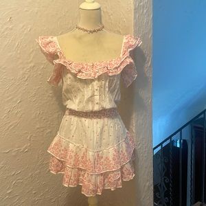 Pretty little pink and white designer dress